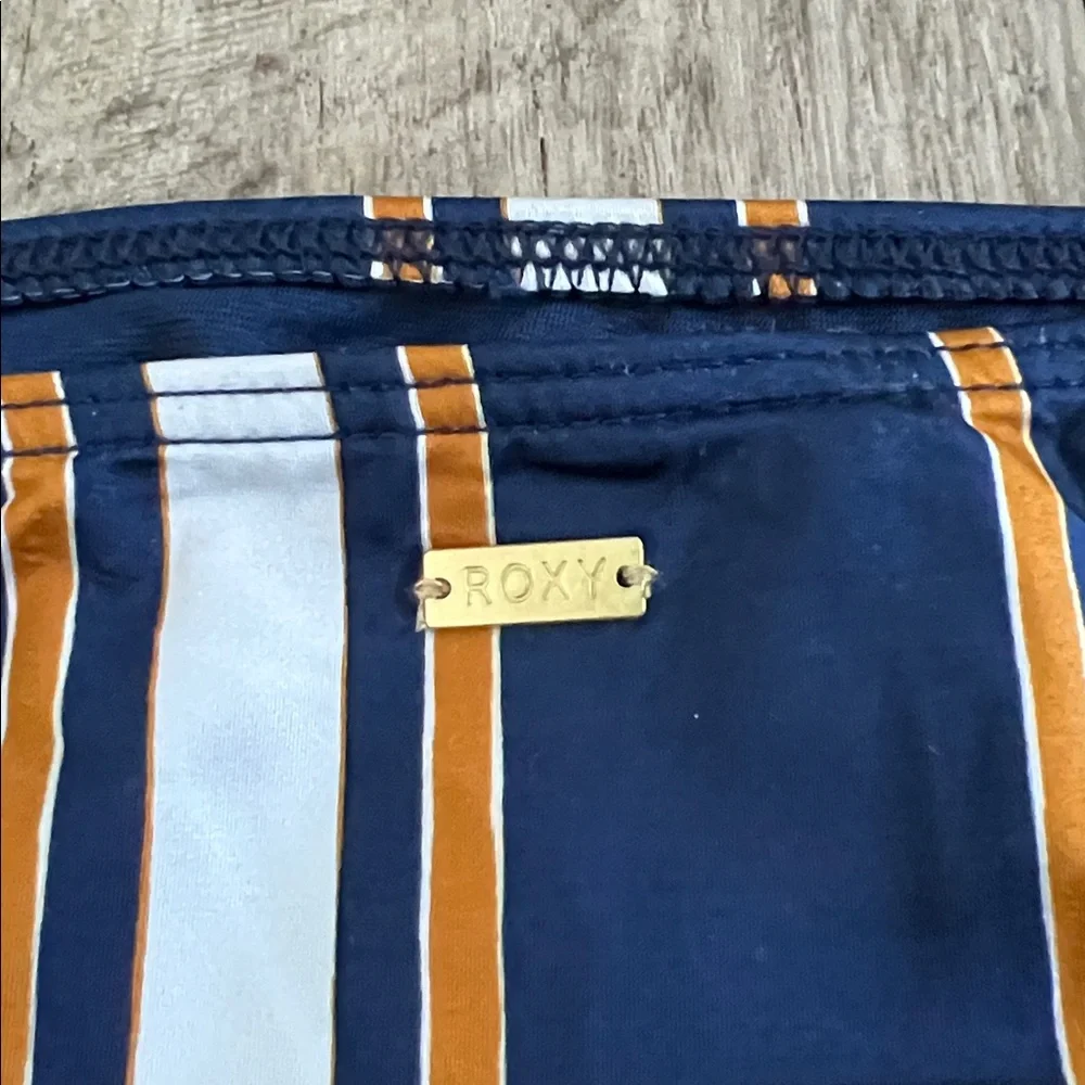 NWT Roxy Navy Striped Moderate Coverage Bikini Bottom. - Picture 3 of 8
